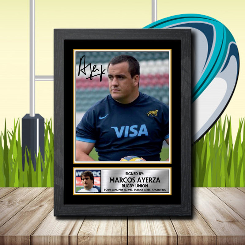 Marcos Ayerza 2 Printed Signature Rugby Star Poster Print Framed Wall Art Gift – Marcos Ayerza 2 Printed Signature Rugby Star Poster Print
