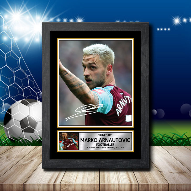 Marko Arnautovic 2 Printed Signature Footballers Star Poster Print Framed Wall Art Gift – Marko Arnautovic 2 Printed Signature Footballers Star Poster Print