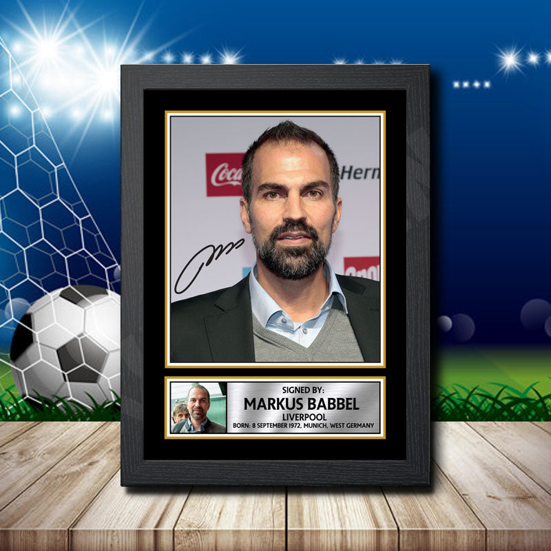 Markus Babbel 1 Printed Signature Footballers Star Poster Print Framed Wall Art Gift – Markus Babbel 1 Printed Signature Footballers Star Poster Print
