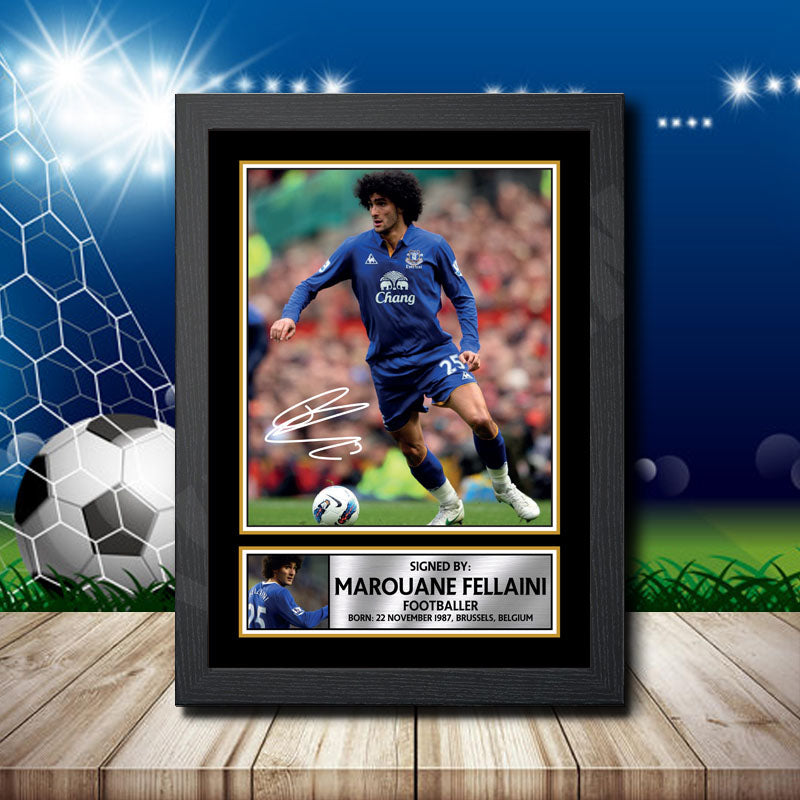 Marouane Fellaini 2 Printed Signature Footballers Star Poster Print Framed Wall Art Gift – Marouane Fellaini 2 Printed Signature Footballers Star Poster Print