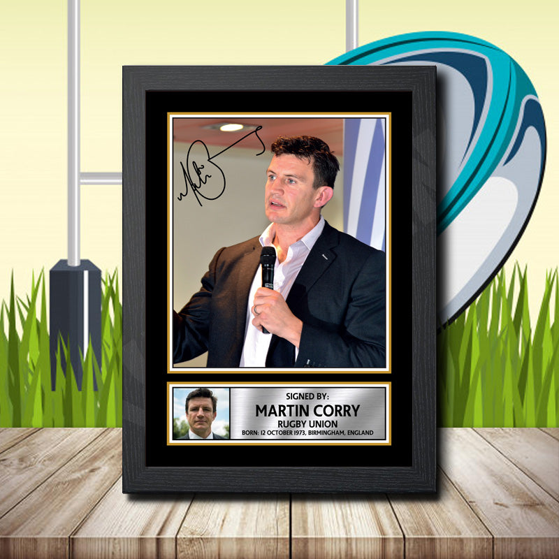 Martin Corry 1 Printed Signature Rugby Star Poster Print Framed Wall Art Gift – Martin Corry 1 Printed Signature Rugby Star Poster Print
