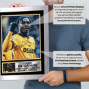 Mateus Mane Signed Football Memorabilia Plaque – Framed Autograph Display with Photo & Stats – Collector’s Gift for Fans –  Born 2007, Barreiro Portugal