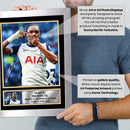 Mathys Tel Printed Autograph Poster – France & Tottenham Hotspur Football Star Wall Art – Soccer Player Memorabilia Poster Print