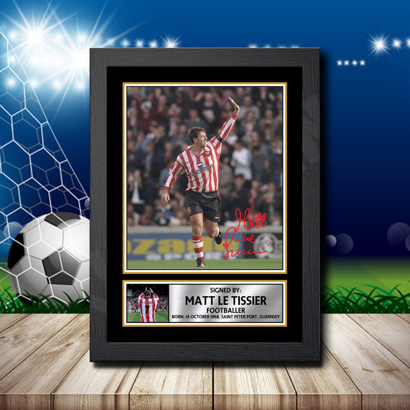 Matt Le Tissier 2 Printed Signature Footballers Star Poster Print Framed Wall Art Gift – Matt Le Tissier 2 Printed Signature Footballers Star Poster Print