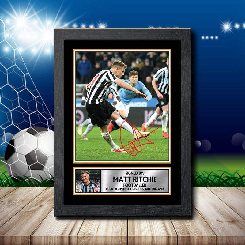 MATT RITCHIE Footballer Printed Signature Poster Print Gift – Matt Ritchie Footballer Printed Signature Poster Print Gift