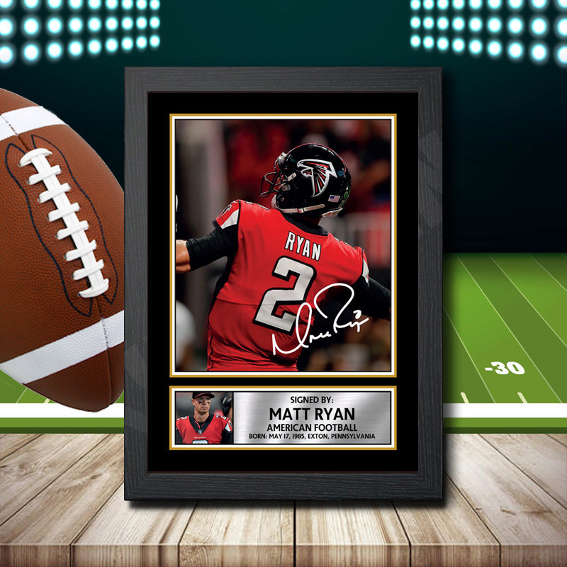 Matt Ryan 2 – Printed Signature NFL Star Print – Matt Ryan 2