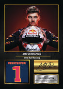 Max Verstappen Signed Poster Print – Red Bull Racing Formula 1 Wall Art – Printed Autograph F1 Racing Memorabilia – Motorsport Fan Gift Decor