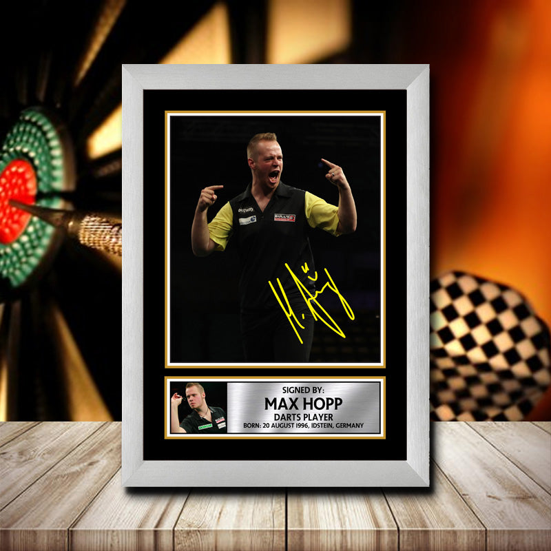 Max Hopp 2 Printed Signature Darts Star Poster Print Framed Wall Art Gift – Max Hopp 2 Printed Signature Darts Star Poster Print