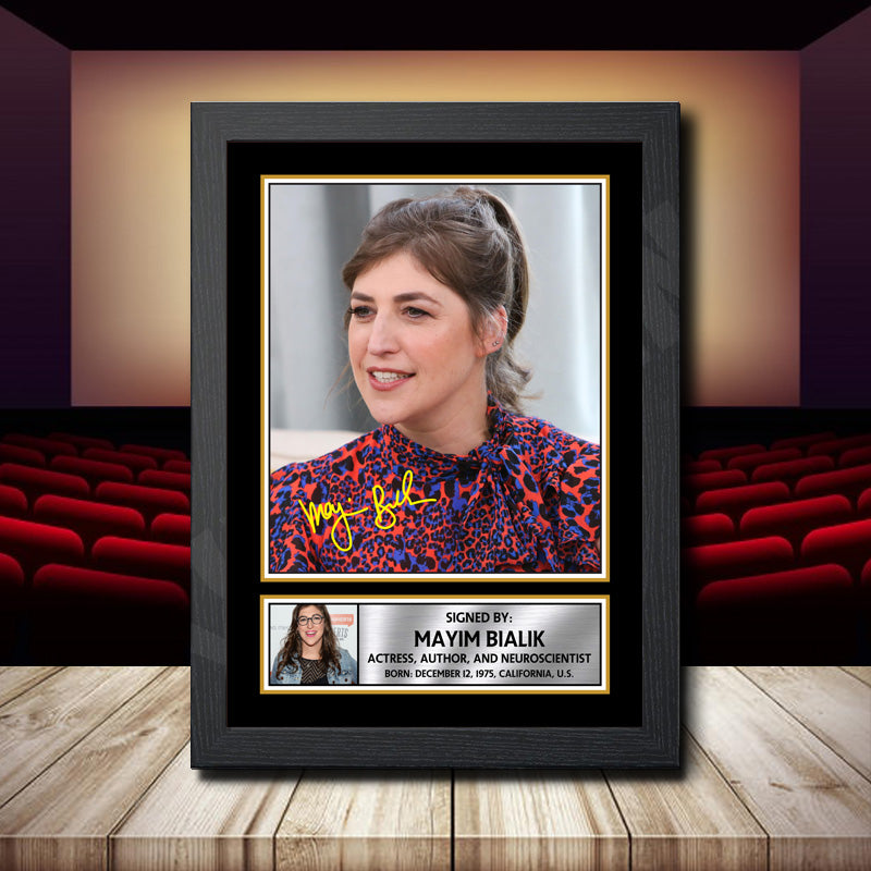Mayim Bialik 2 Printed Signature Movie Star Poster Print Framed Wall Art Gift – Mayim Bialik 2 Printed Signature Movie Star Poster Print