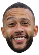 Memphis Depay Face Mask – Netherlands Football Star Inspired Card Face Mask, Soccer Fan Party Accessory, Sports Supporter Prop, Football Gift for Fans