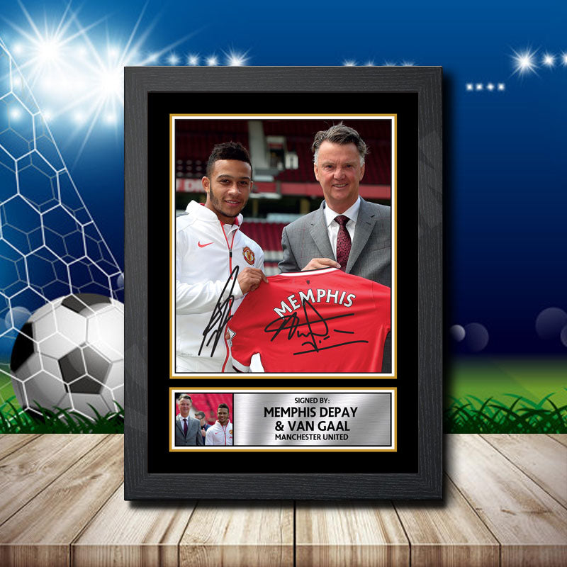 Memphis Depay Van Gaal 1 Printed Signature Footballers Star Poster Print Framed Wall Art Gift – Memphis Depay Van Gaal 1 Printed Signature Footballers Star Poster Print