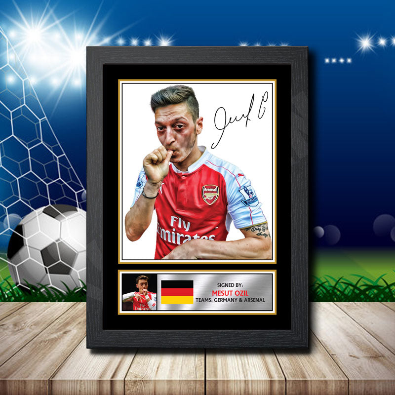 Mesut Ozil Printed Signature Footballers Star Poster Print Framed Wall Art Gift – Mesut Ozil Printed Signature Footballers Star Poster Print