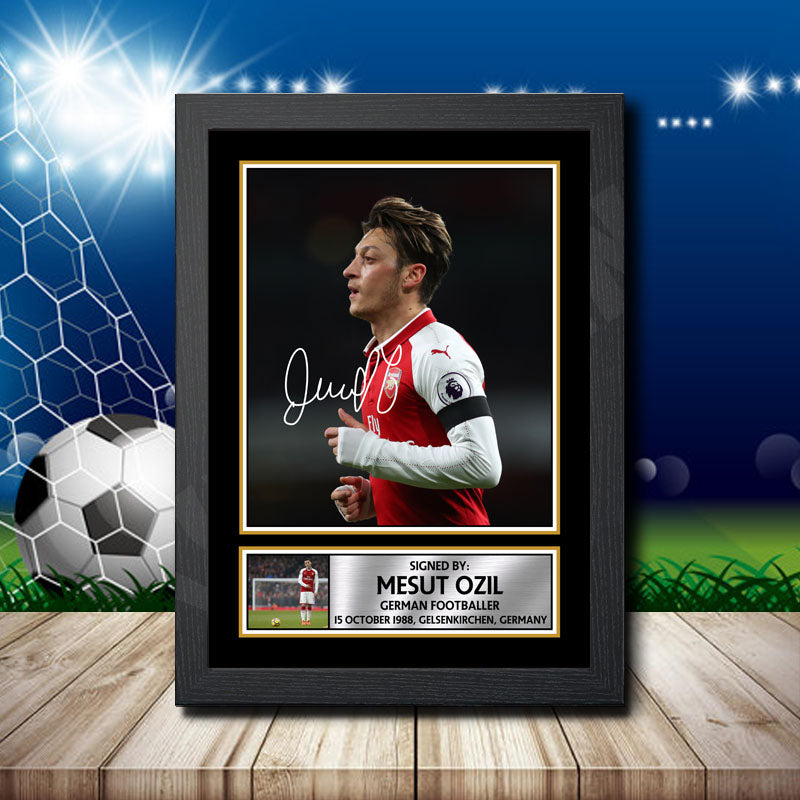 Mesut Ozil 2 Printed Signature Footballers Star Poster Print Framed Wall Art Gift – Mesut Ozil 2 Printed Signature Footballers Star Poster Print