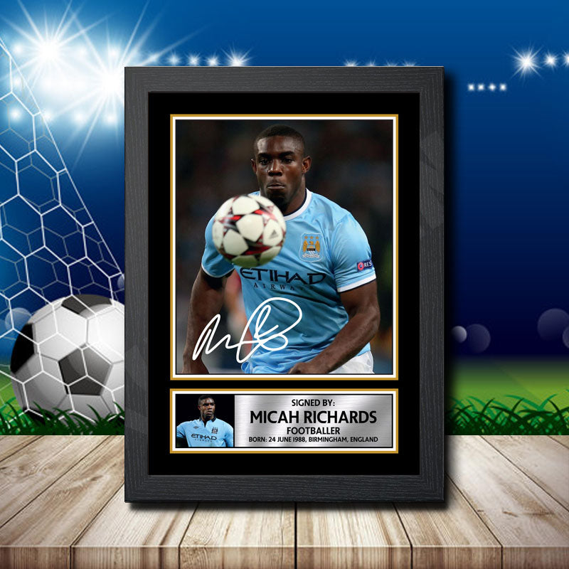 Micah Richards 1 Printed Signature Footballers Star Poster Print Framed Wall Art Gift – Micah Richards 1 Printed Signature Footballers Star Poster Print