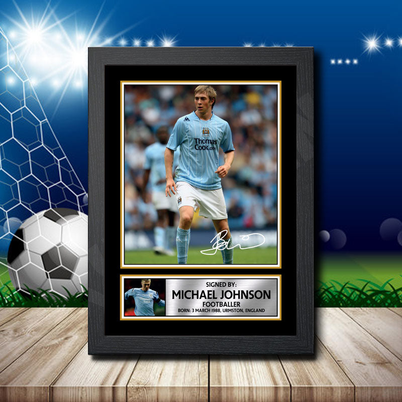 Michael Johnson 2 Printed Signature Footballers Star Poster Print Framed Wall Art Gift – Michael Johnson 2 Printed Signature Footballers Star Poster Print