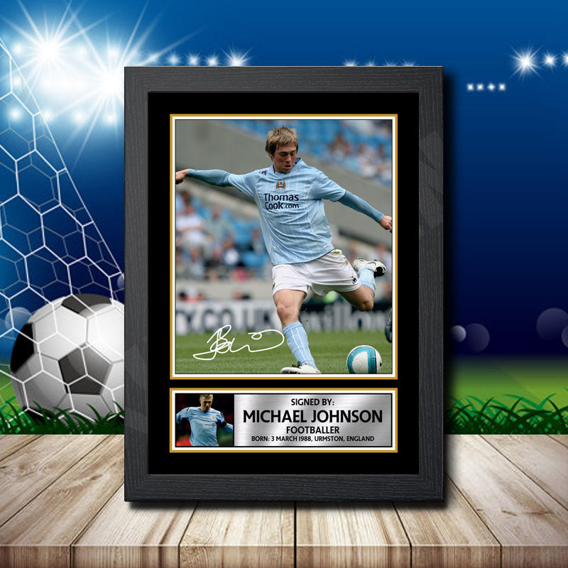 Michael Johnson 1 Printed Signature Footballers Star Poster Print Framed Wall Art Gift – Michael Johnson 1 Printed Signature Footballers Star Poster Print