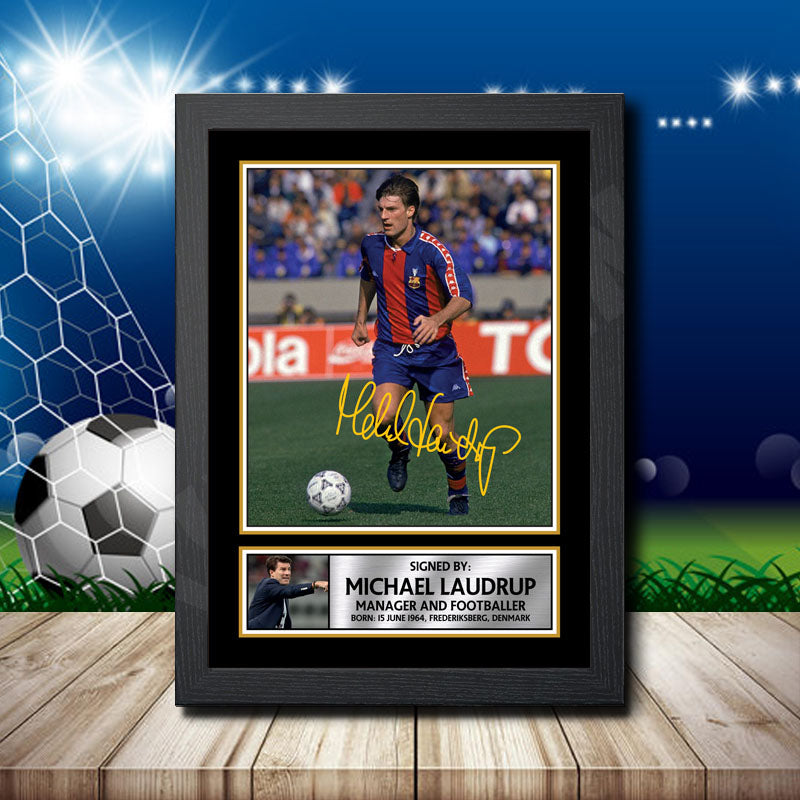 Michael Laudrup 2 Printed Signature Footballers Star Poster Print Framed Wall Art Gift – Michael Laudrup 2 Printed Signature Footballers Star Poster Print