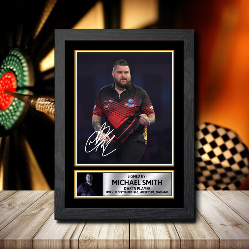Michael Smith Printed Signature Darts Star Poster Print Framed Wall Art Gift – Michael Smith Printed Signature Darts Star Poster Print
