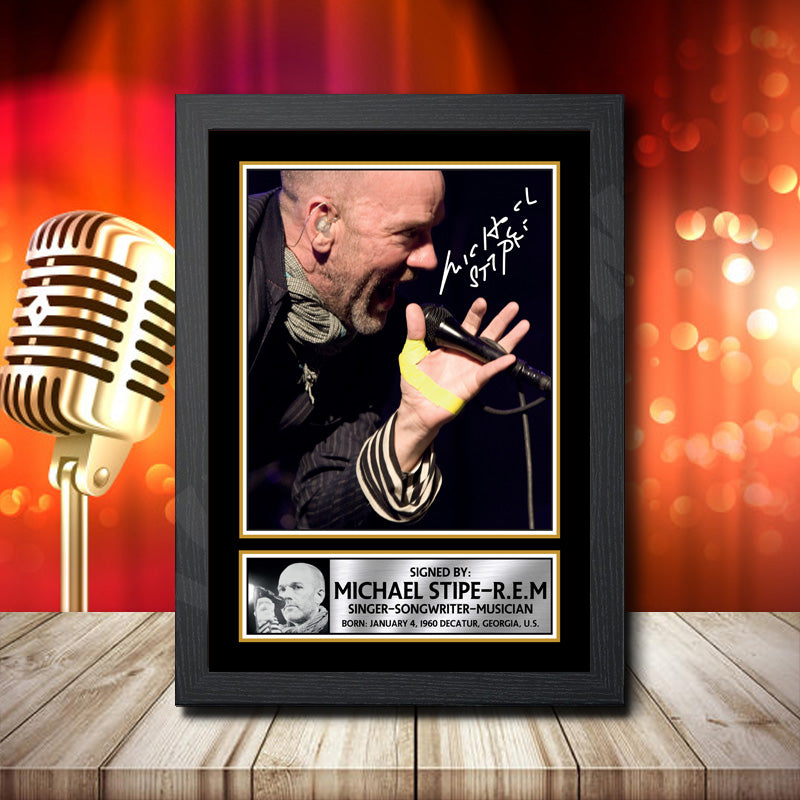 Michael Stipe R.E – Printed Signature Music Star Print – Michael Stipe R.E