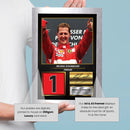 Michael Schumacher Signed Poster Print – Ferrari Formula 1 Wall Art – Printed Autograph F1 Racing Memorabilia – Motorsport Fan Gift Decor
