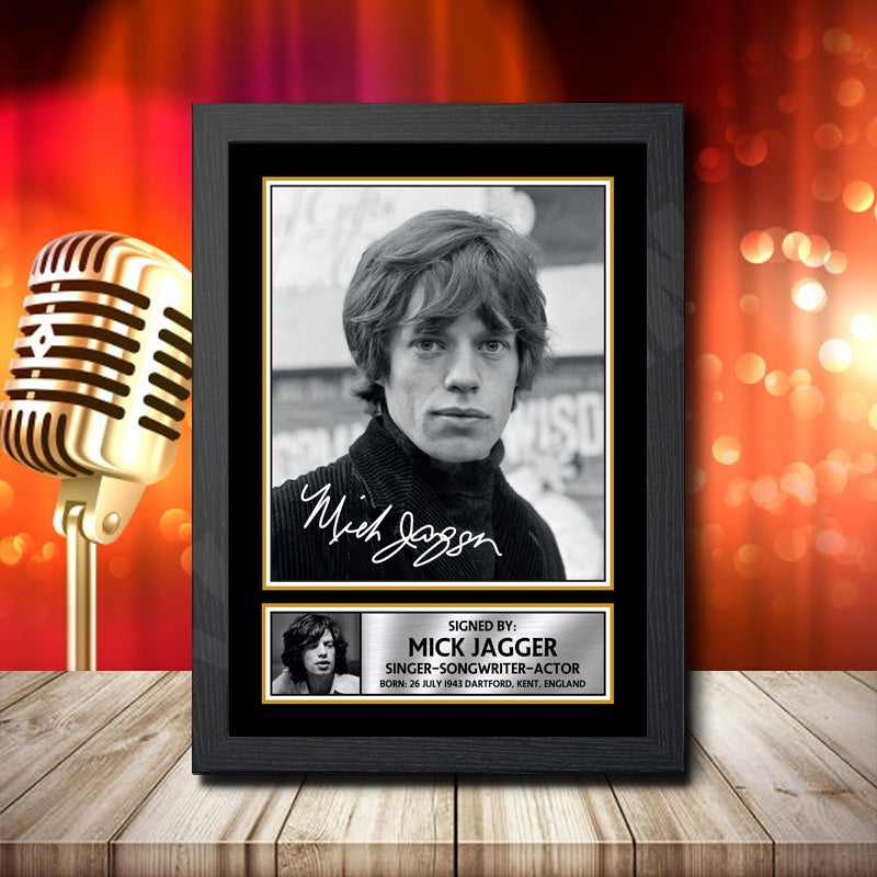 Mick Jagger 1 – Printed Signature Music Star Print – Mick Jagger 1
