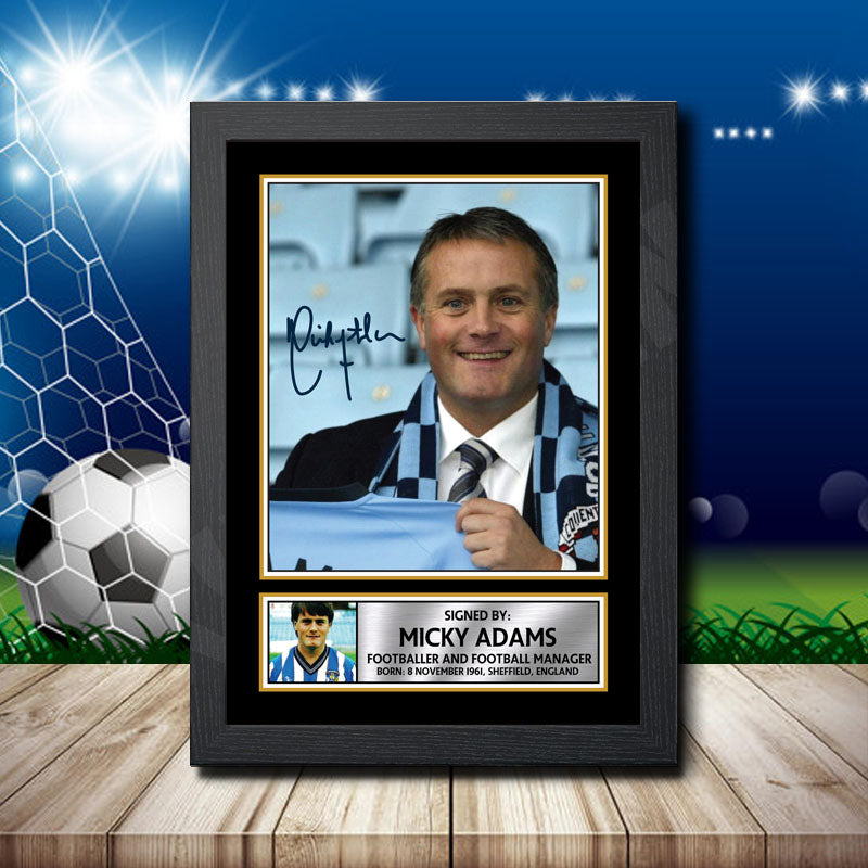 Micky Adams 2 Printed Signature Footballers Star Poster Print Framed Wall Art Gift – Micky Adams 2 Printed Signature Footballers Star Poster Print