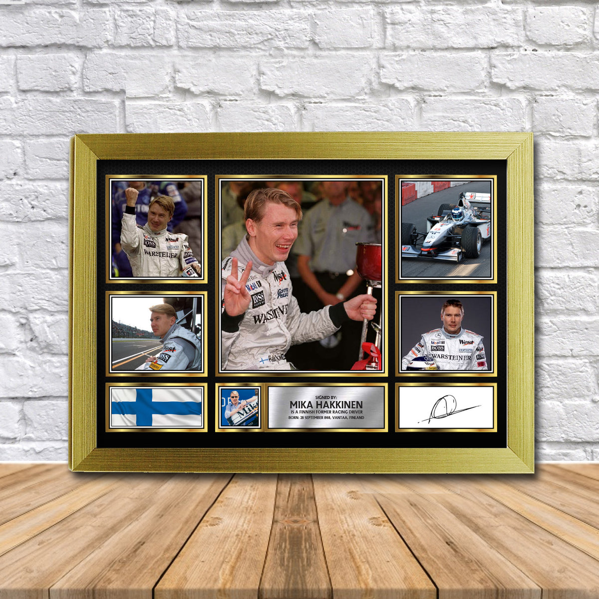 Mika Hakkinen Motorsport Gift Framed Printed Signature Star Poster Print Wall Art Gift – Mika Hakkinen Motorsport Gift Framed Printed Signature Star Poster Print Wall