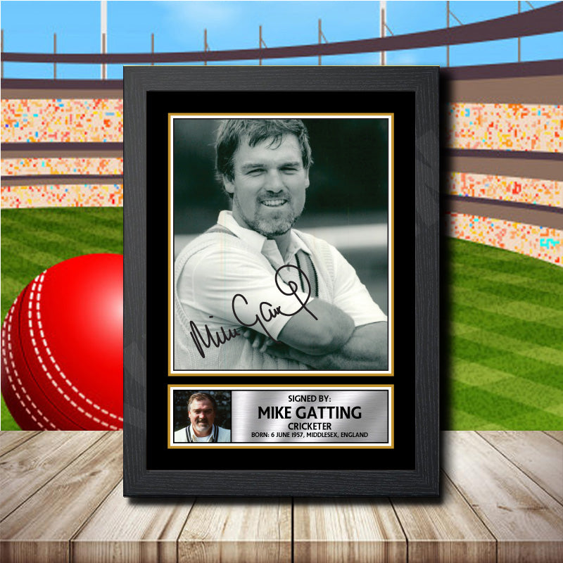 Mike Gatting Printed Signature Cricket Star Poster Print Framed Wall Art Gift – Mike Gatting Printed Signature Cricket Star Poster Print