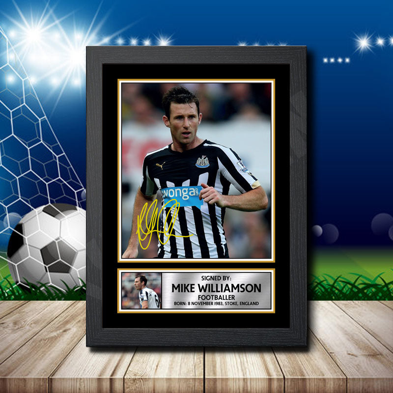 Mike Williamson 2 Printed Signature Footballers Star Poster Print Framed Wall Art Gift – Mike Williamson 2 Printed Signature Footballers Star Poster Print