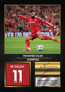 Mohamed Salah Liverpool Signed Poster Print – Football Wall Art – Printed Autograph Soccer Memorabilia – Liverpool FC Fan Gift Decor