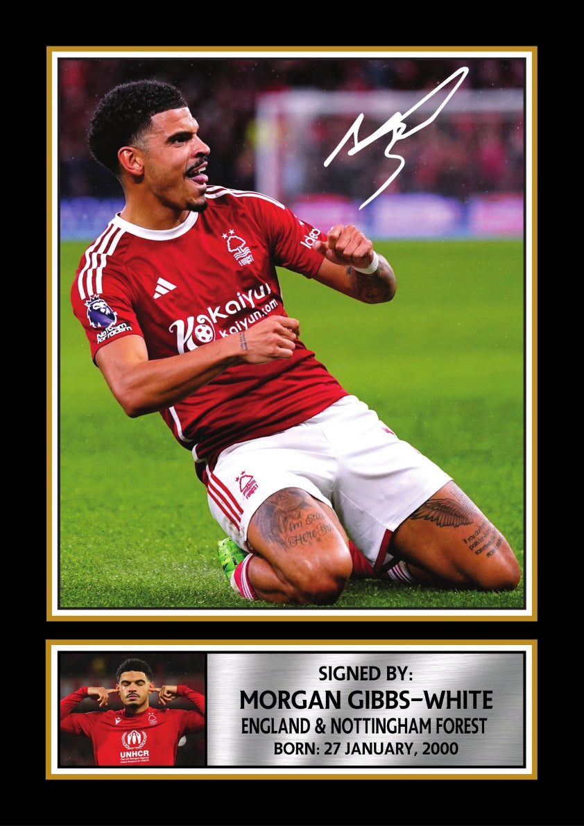 Morgan Gibbs-White printed signature poster