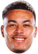 Morgan Rogers Face Mask 2026 – England Football Player Celebrity Card Face Mask – Celebrity Mask for Stag Do, Hen Night, Fancy Dress & Costume Parties – Funny Adult Card Mask