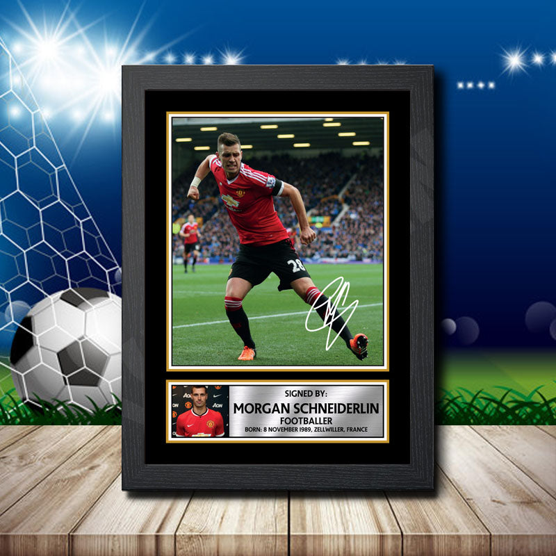 Morgan Schneiderlin Printed Signature Footballers Star Poster Print Framed Wall Art Gift – Morgan Schneiderlin Printed Signature Footballers Star Poster Print