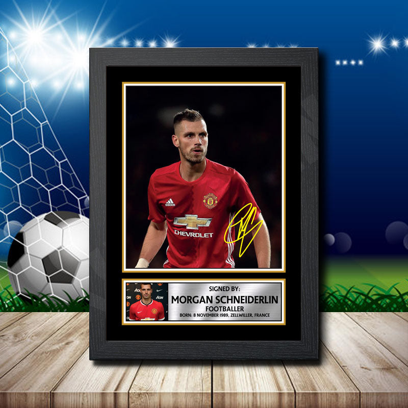 Morgan Schneiderlin 2 Printed Signature Footballers Star Poster Print Framed Wall Art Gift – Morgan Schneiderlin 2 Printed Signature Footballers Star Poster Print