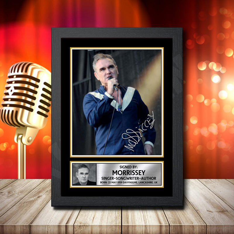 Morrissey 1 – Printed Signature Music Star Print – Morrissey 1