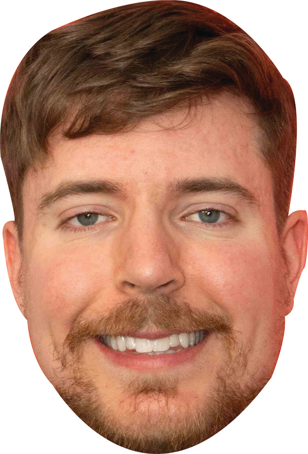 Mr Beast Face Mask – Fancy Dress Cardboard Costume Mask