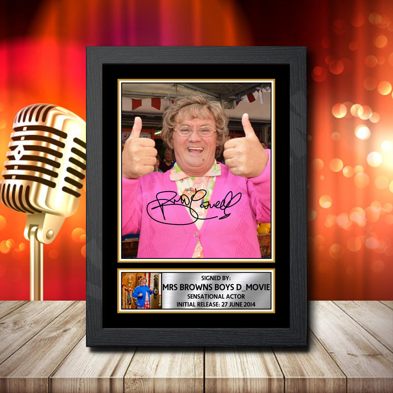 Mrs Browns Boys D Movie 2 Printed Signature Music Star Poster Print Framed Wall Art Gift – Mrs Browns Boys D Movie 2 Printed Signature Music Star Poster Print