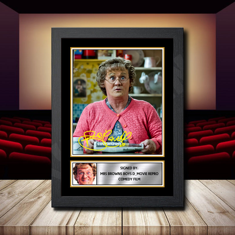 Mrs Browns Boys D Movie Repro 2 Printed Signature Movie Star Poster Print Framed Wall Art Gift – Mrs Browns Boys D Movie Repro 2 Printed Signature Movie Star Poster Print