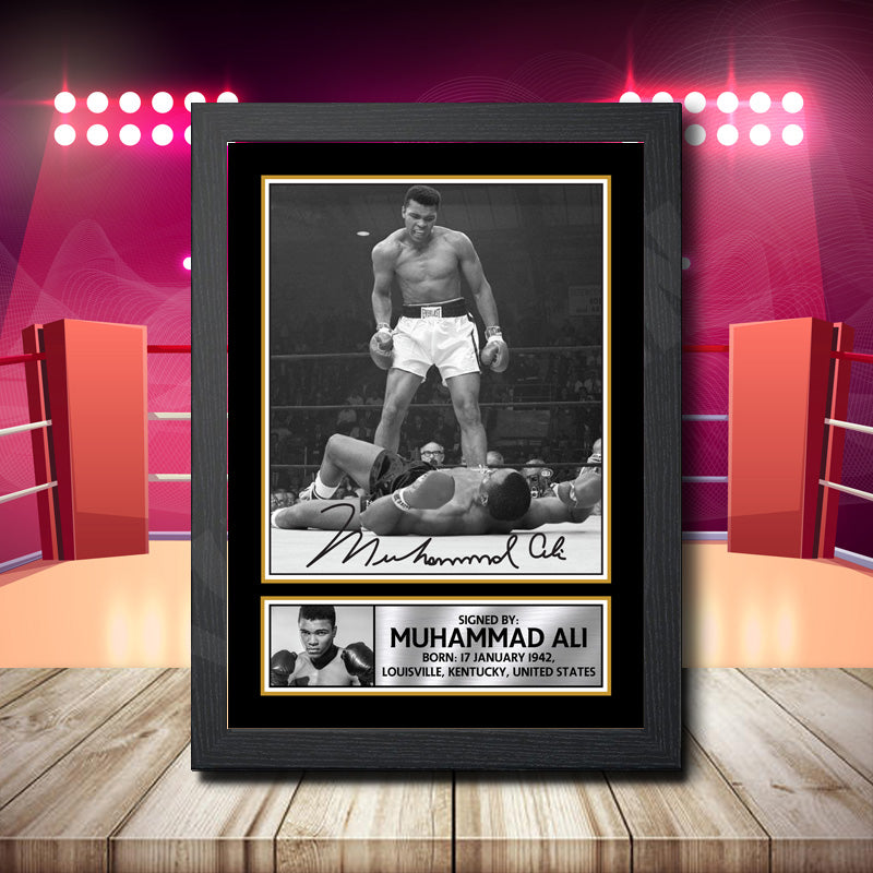 Muhammad Ali Printed Signature Boxing Star Poster Print Framed Wall Art Gift – Muhammad Ali Printed Signature Boxing Star Poster Print