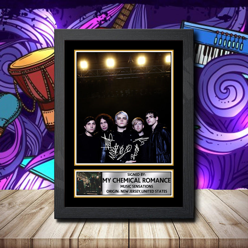 My Chemical Romance 2 Printed Signature Rock-Bands Star Poster Print Framed Wall Art Gift – My Chemical Romance 2 Printed Signature Rock-Bands Star Poster Print