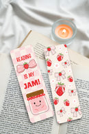 Reading Is My Jam Bookmark – Cute Book Lover Gift for Readers & Students – Fun Literary Accessory