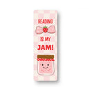 Reading Is My Jam Bookmark – Cute Book Lover Gift for Readers & Students – Fun Literary Accessory