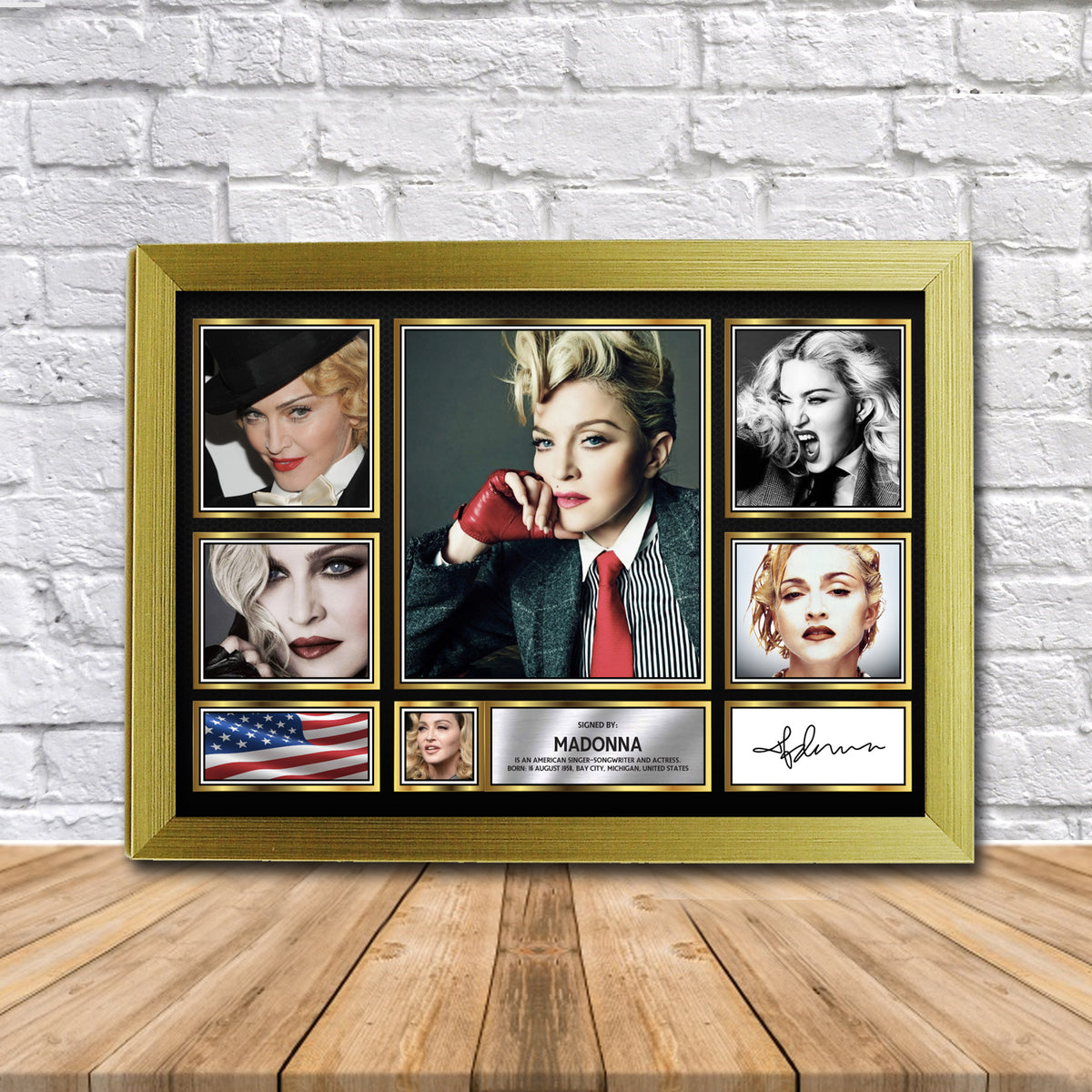 Madonna Music Gift Framed Printed Signature Star Poster Print Wall Art Gift