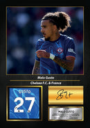 Malo Gusto Signed Football Memorabilia – Framed Autograph Display with Chelsea & France Tribute – Collector’s Gift