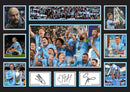 Manchester City Premier League Football Team Framed Autographed Print - Limited Edition Autograph Fan Gift – Collectible Memorabilia Merchandise