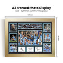 Manchester City Premier League Football Team Framed Autographed Print - Limited Edition Autograph Fan Gift – Collectible Memorabilia Merchandise