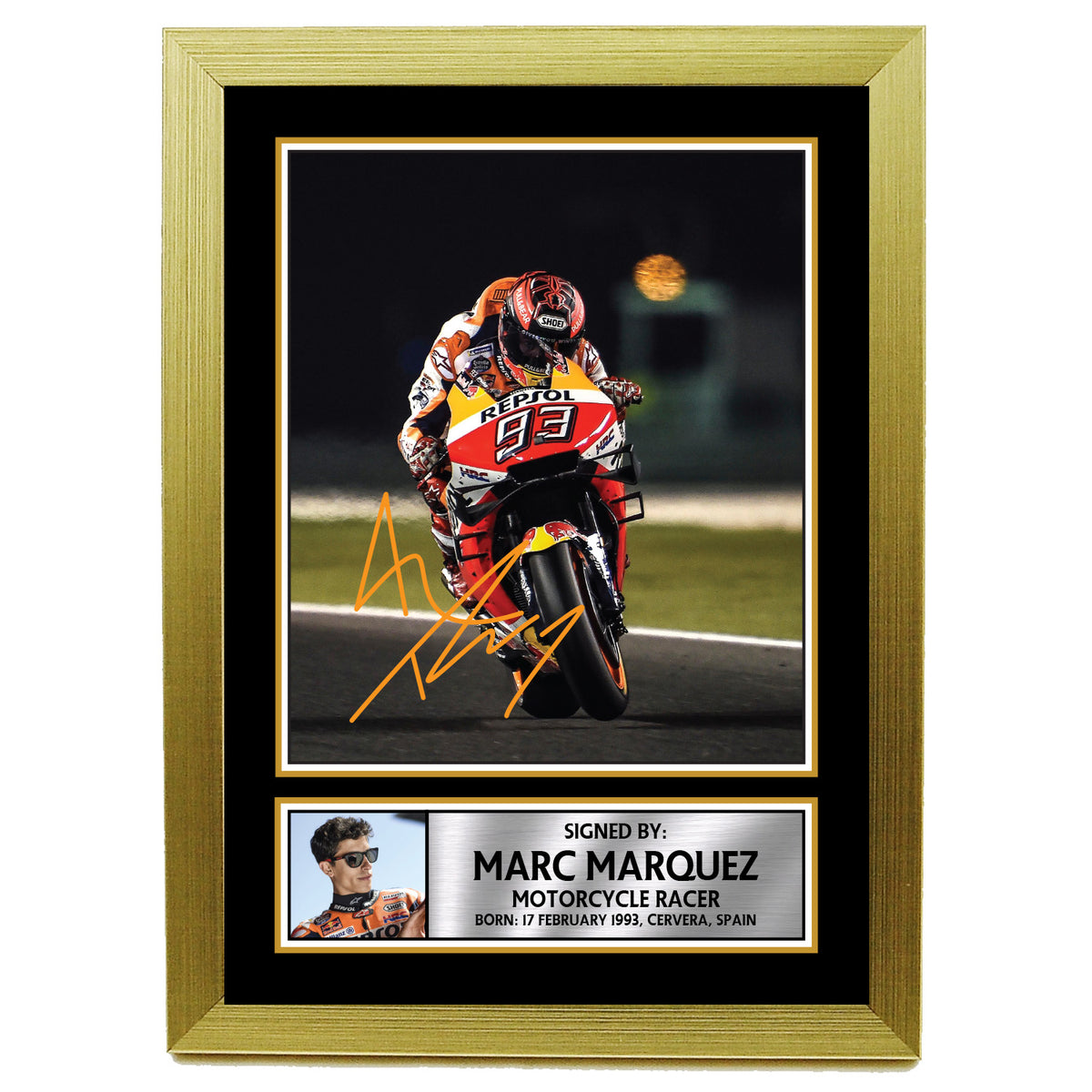 Marc MÂ rquez M515 Motor Racer Printed Signature Poster Print Gift