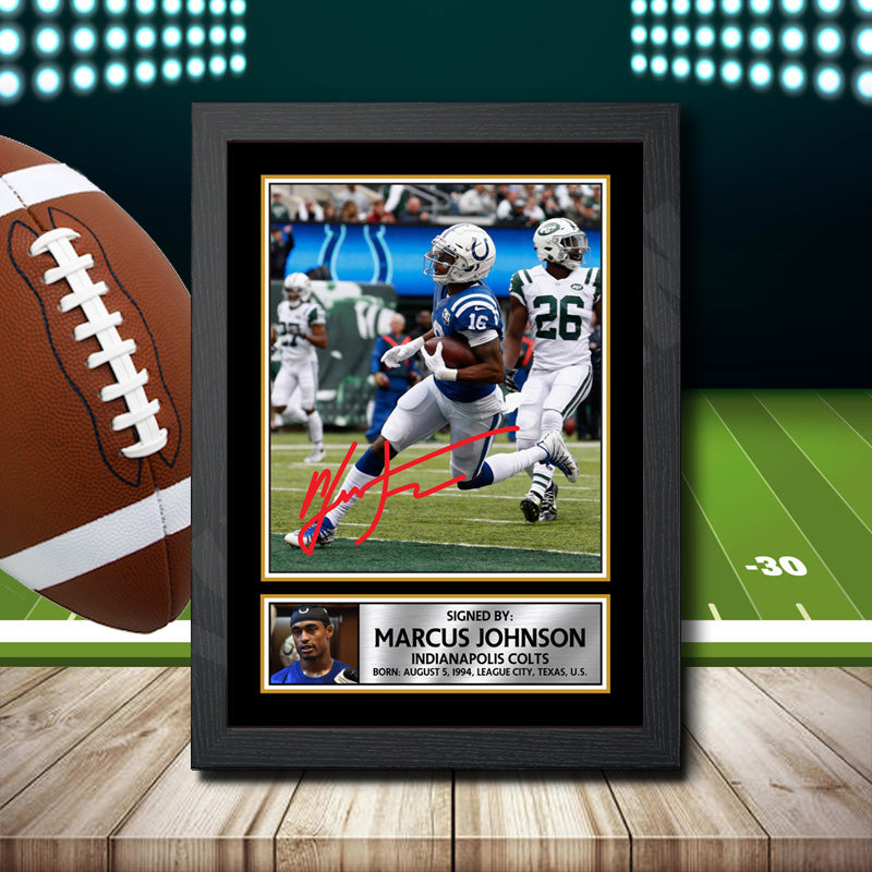Marcus Johnson – Printed Signature NFL Star Print – Marcus Johnson