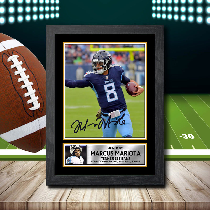 Marcus Mariota – Printed Signature NFL Star Print – Marcus Mariota