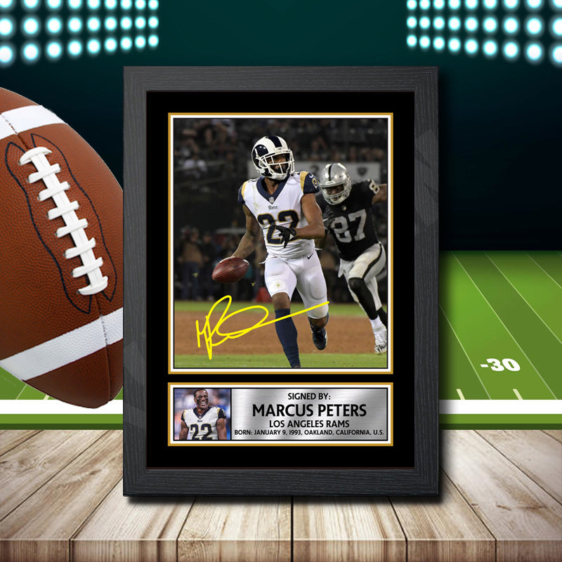 Marcus Peters – Printed Signature NFL Star Print – Marcus Peters